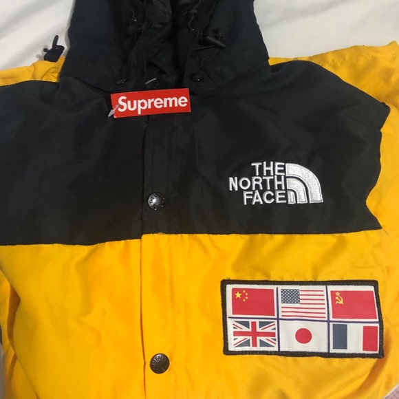 supreme north face flag jacket